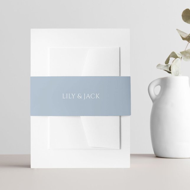 Chic Blue und White Hydrangea Wedding Einladungsbanderole (Von Creator hochgeladen)