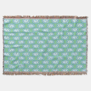 Chic Blue Vintag Periwinkle Blumenmuster Decke