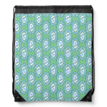 Chic Blue Vintag Periwinkle Blumenmuster