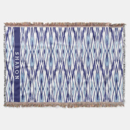 Chic blue-white aquarellicat-Muster Decke