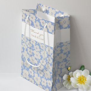 Chic Blue & White Petit Fleur Paper Napkin Kleine Geschenktüte