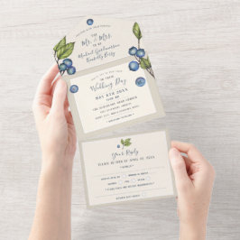 Chic Blueberries All in One Wedite Einladung