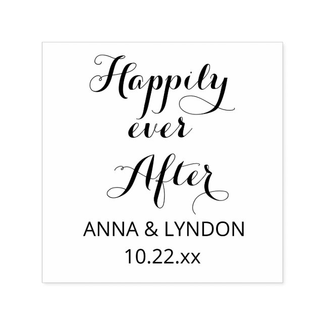 Chic Blüh | Glücklich immer nach Personalisierten Permastempel (Design)