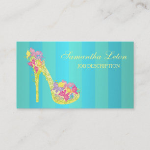 Chic-Blumenstilett-Schuh-hohe Heels-Pumpen Visitenkarte