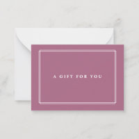 Chic Blush | Elegante Violet Geschenkgutschein