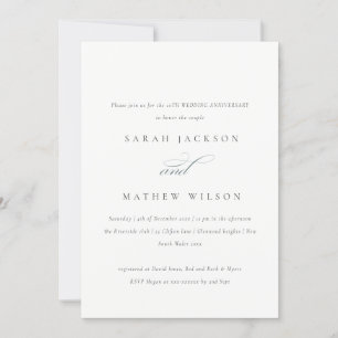 Chic Blush Paisley Typografie jedes Jahr Jahrestag Einladung