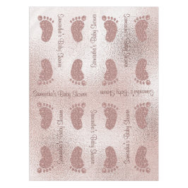 Chic Blush Pink Babydusche Babynahrung Tablett Tischdecke