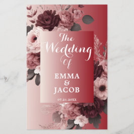 Chic Blush Pink Burgund Blumenzwiebelprogramm