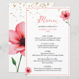 Chic Blush Pink Floral Confetti Frame Wedding