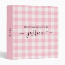 Chic Blush Pink Gingham Skriptname Rezept