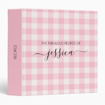 Chic Blush Pink Gingham Skriptname Rezept