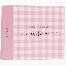 Chic Blush Pink Gingham Skriptname Rezept