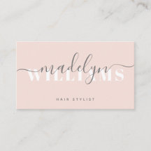 Chic Blush Pink Moderne Monogram Script-Signatur