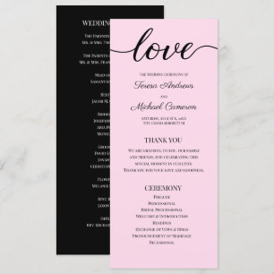 Chic Blush Pink Personnalisable Programme de maria