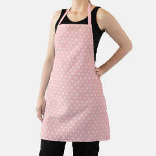 Chic Blush Pink Polka Dot Muster Schürze