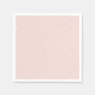 Chic Blush Pink, weiß, winzige Polka Punkte Muster Serviette