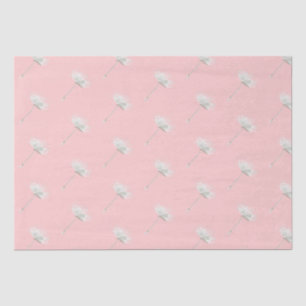 Chic Blush Pink Weiße Leuchte Blume Seidenpapier