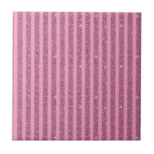 Chic Blush Rosa Glitter Style Vertikale Streifen Fliese