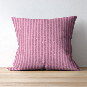 Chic Blush Rosa Glitter Style Vertikale Streifen Kissen