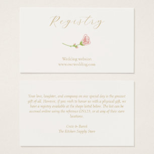 Chic Blush Rose Hochzeitsregistrierung
