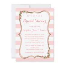 Chic Blush Stripes Brautparty
