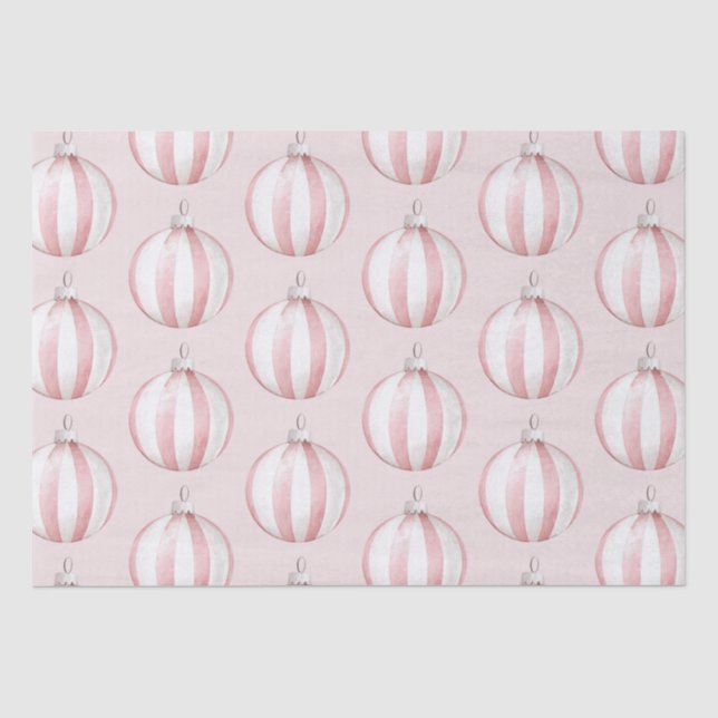 Chic Boho Blush Pink Strippendekorationen Seidenpapier (Vorderseite)