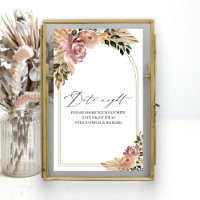 Chic Boho Brautparty Date Night Jar Sign