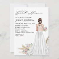 Chic Boho Brautparty Wedding Dress Brünett