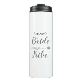 Chic Boho Bride Tribe Personalisiert Thermosbecher