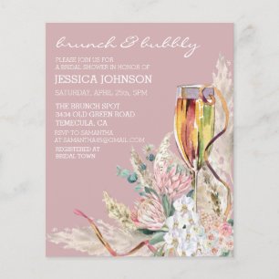 Chic Boho Champagne Brunch Bubbly Brautparty