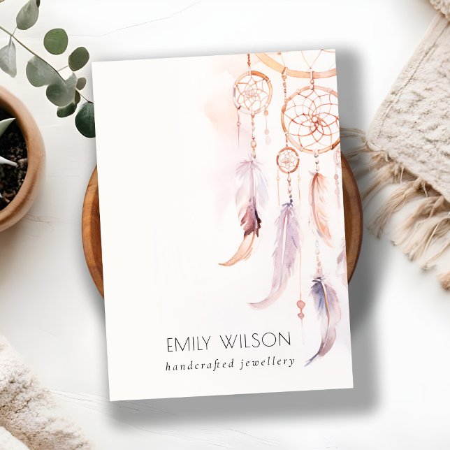 Chic Boho Dreamcatcher Blank Jewelier Display Visitenkarte (Von Creator hochgeladen)