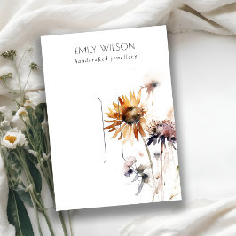 Chic Boho Dry Wildblume Hairpin Display Vorlage Visitenkarte