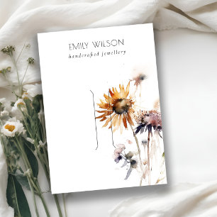 Chic Boho Dry Wildblume Hairpin Display Vorlage Visitenkarte