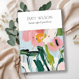 Chic Boho farbenfroh gestrichen florale Nekklace E Visitenkarte