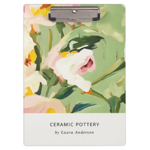 Chic Boho farbenfroh grünes, rosa gestrichen, flor Klemmbrett