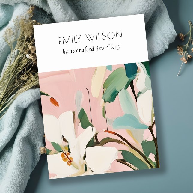 Chic Boho farbenfroh rosa Aquamarin gestrichen Flo Visitenkarte (Von Creator hochgeladen)