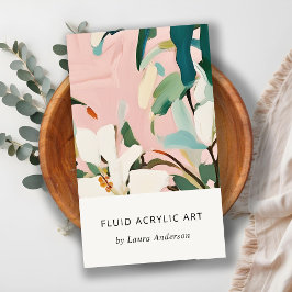 Chic Boho farbenfroh rosa Aquamarin grün gestriche Visitenkarte