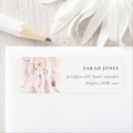 Chic Boho Feather Dreamcatcher Wasserfarbe Adresse