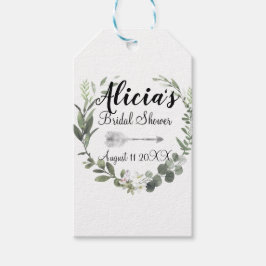 Chic Boho Foliage Brautparty Geschenkanhänger