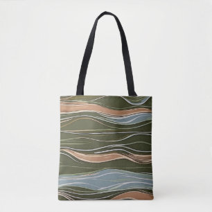 Chic boho Herbstsee abstrakt Tasche
