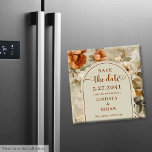 Chic Boho Terracotta Beige Sage Floral Save Date Magnet<br><div class="desc">✅ For matching items search 213W in my collections ✅ The most trendy wedding color scheme is terracotta, and this elegant boho Save the Date magnet captures that romantic, earthy charm perfectly. Designed in delicate watercolor tones, it features terracotta and ivory flowers intertwined with soft sage green leaves — a...</div>