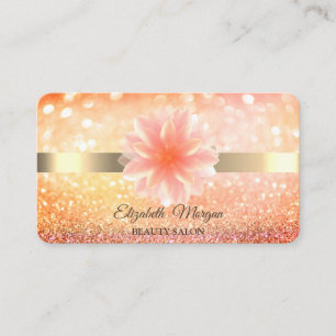 Chic Bokeh Lotusblumen Yoga Reiki  Visitenkarte