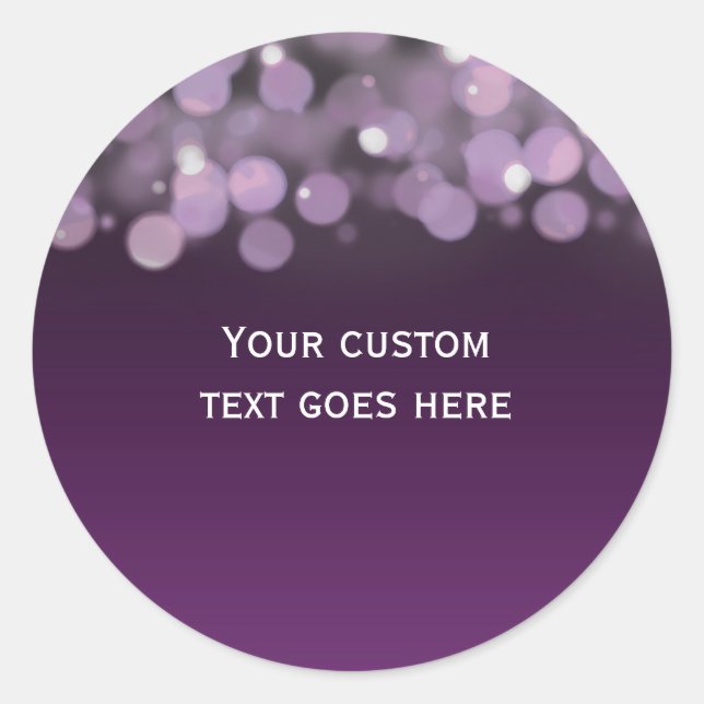 Chic Bokeh Sky Lights Sticker Favoriser étiquette (Devant)