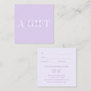 Chic Bold Lilac Lavender Business Certificat cadea