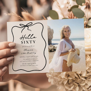 Chic Bonjour Soixante' Photo 60e Invitation Annive