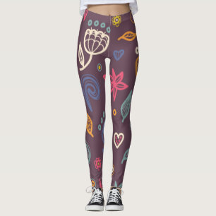 Chic Botanical Pattern Modernität Leggings