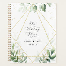 Chic Botanical Watercolor Foil Geometric Wedding