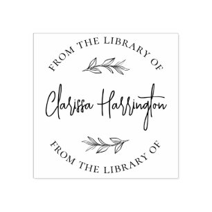 Chic Botanische Blätter aus der Bibliothek Gummistempel