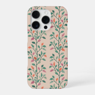 Chic botanische elegante Blattstreifen auf Rosé iPhone 16 Pro Hülle