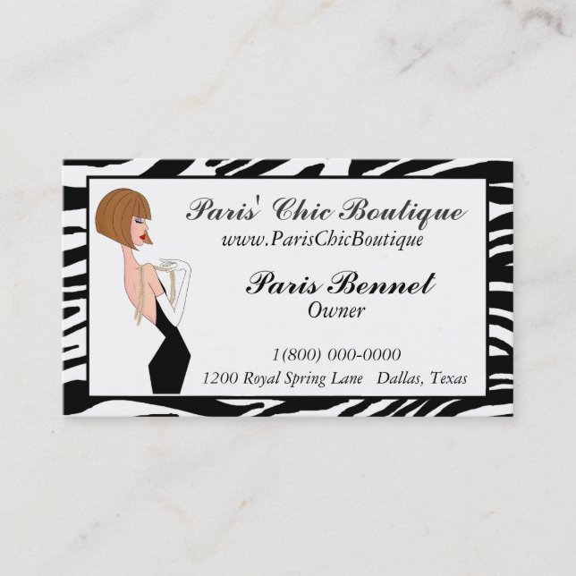Chic Boutique Cartes de visite (Devant)